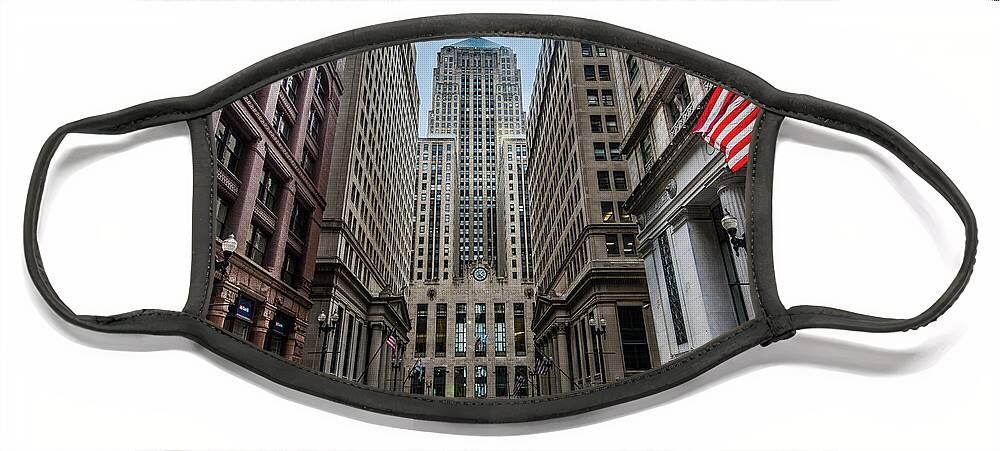 Art Face Mask featuring the photograph The Canyon in the Financial District by David Levin