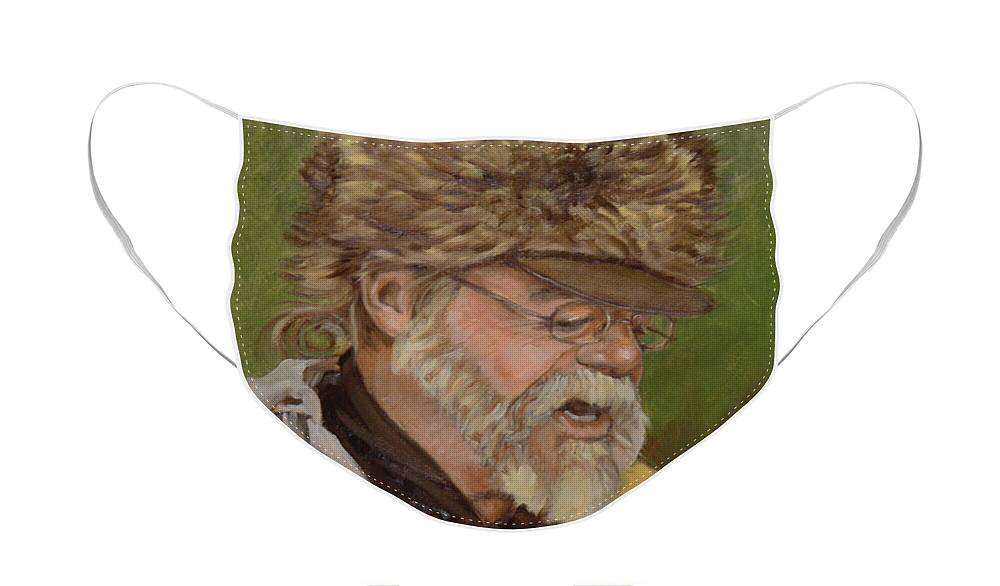 Mountain Man Face Mask featuring the painting The Cure by Todd Cooper