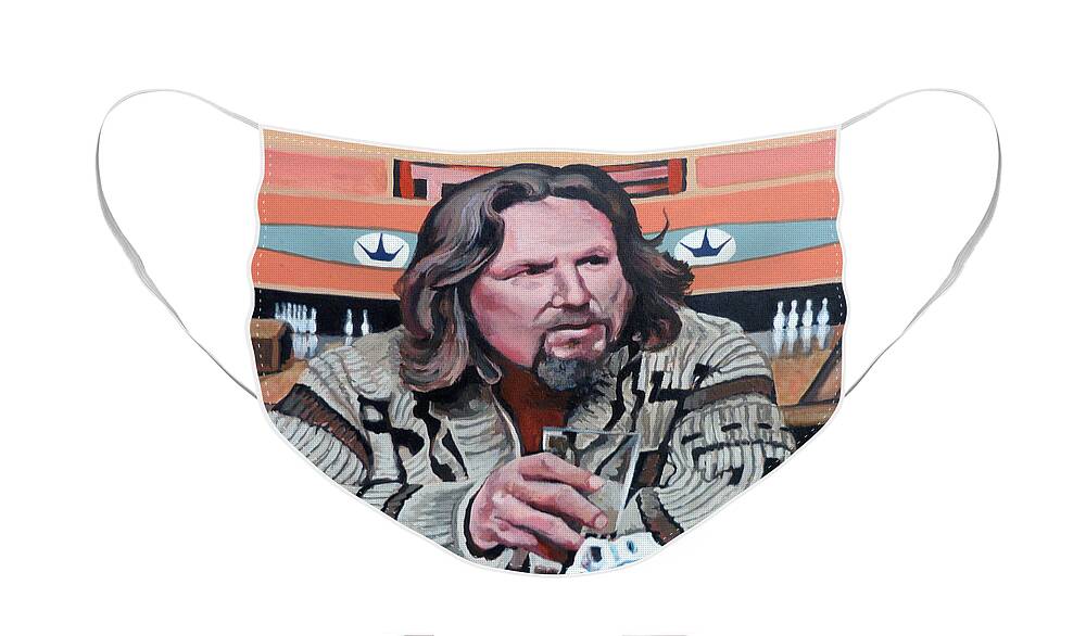 Dude Face Mask featuring the painting The Dude by Tom Roderick