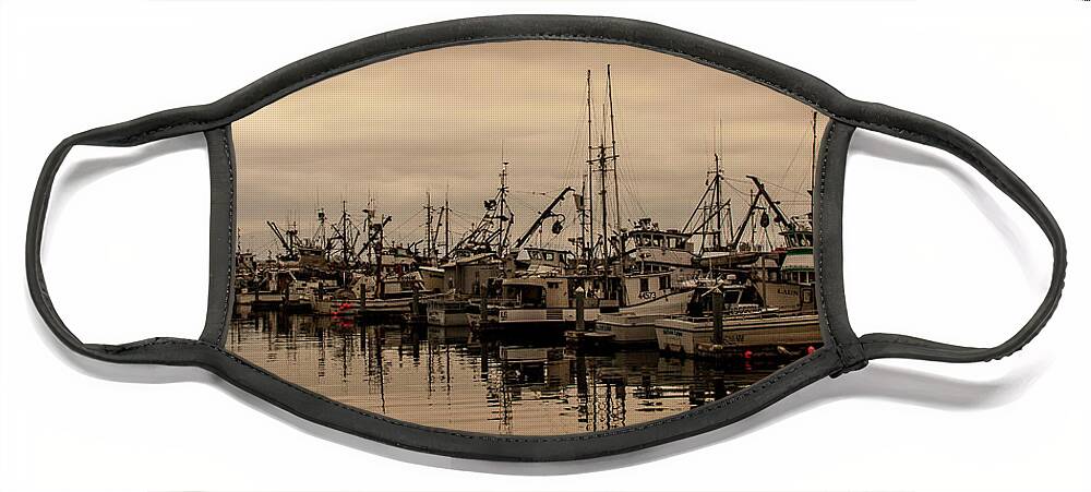 Fishing Boat Face Mask featuring the photograph The Fishing Fleet by Tony Locke