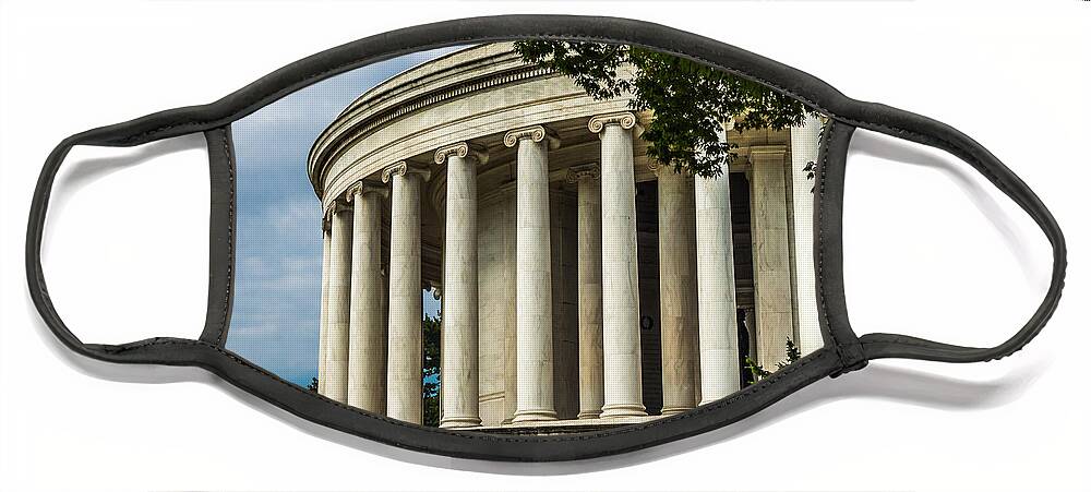America Face Mask featuring the photograph The Jefferson Memorial by Ed Clark
