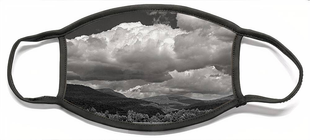 Lake Face Mask featuring the photograph The Lake with Dramatic Clouds by Nancy De Flon