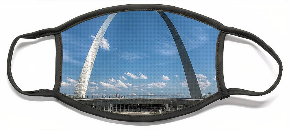 St Louis Arch Face Mask featuring the photograph The New St. Louis Arch Entry by Susan Rissi Tregoning