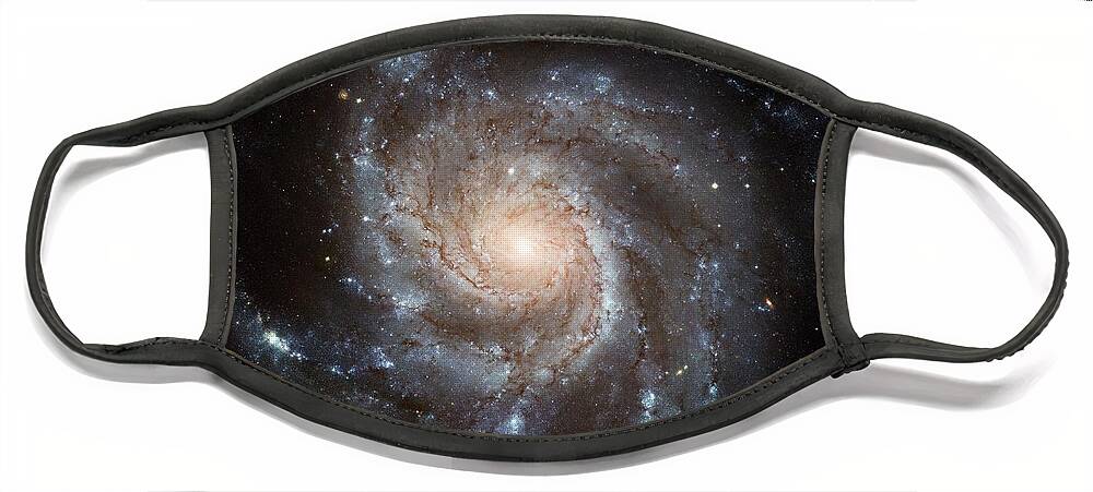 Pinwheel Face Mask featuring the painting The Pinwheel Galaxy by Hubble Space Telescope