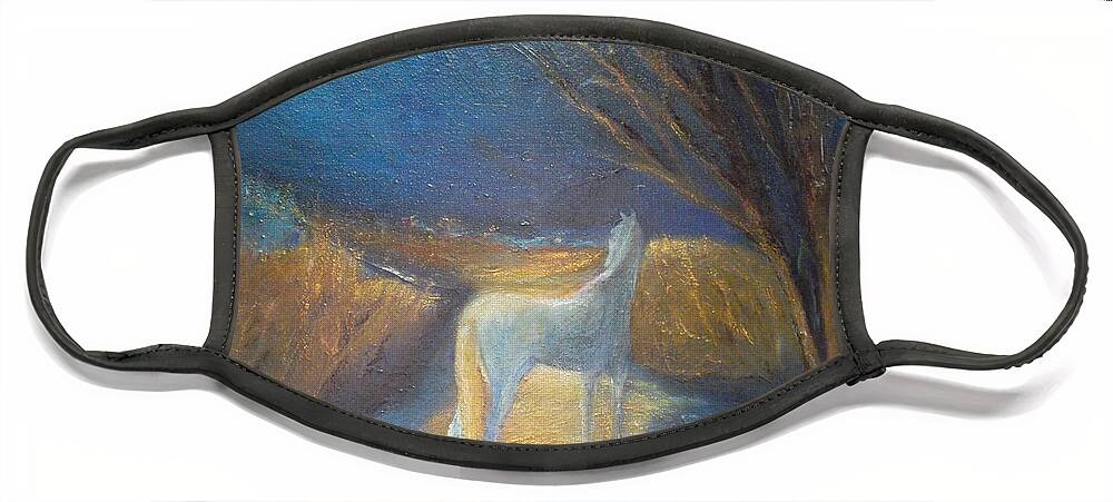 Horse Face Mask featuring the painting The Seeker by Susan Esbensen