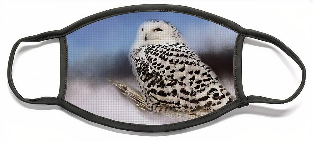 Animal Face Mask featuring the photograph The Snowy Owl by Lana Trussell