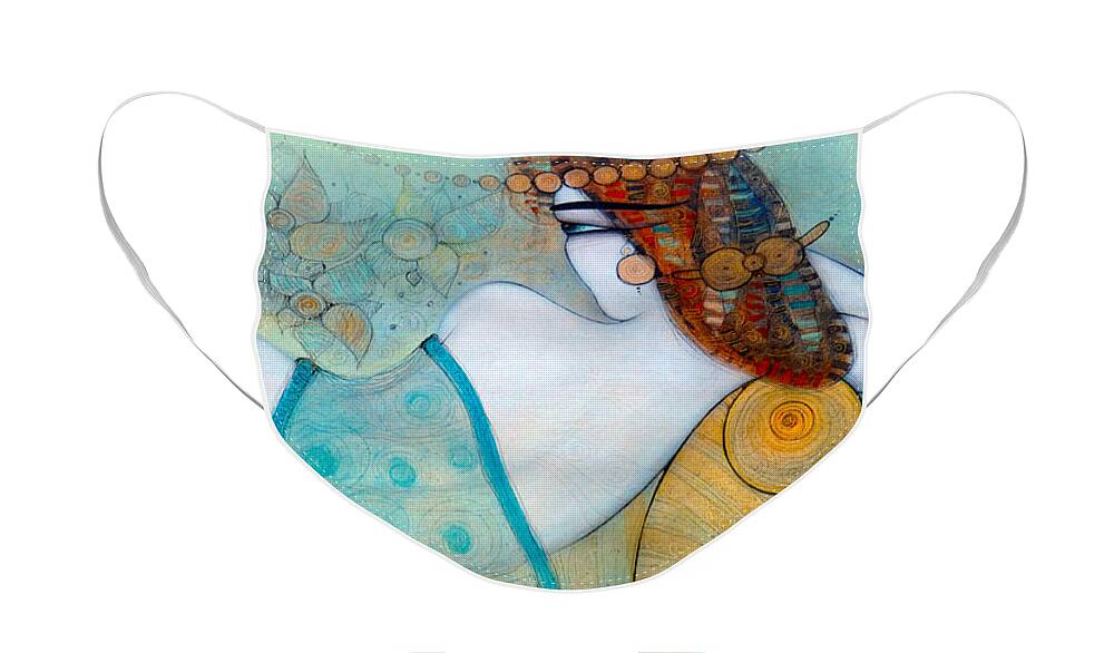Albena Face Mask featuring the painting The Sofa by Albena Vatcheva