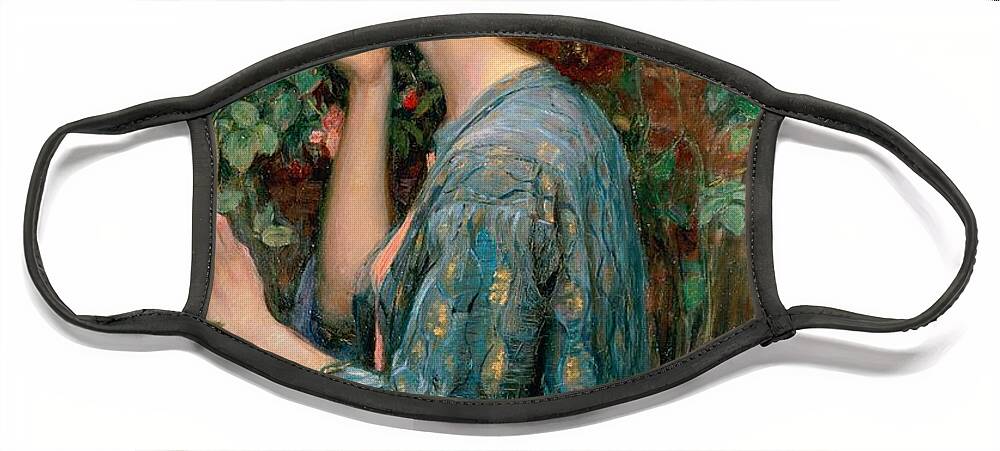 The Face Mask featuring the painting The Soul of the Rose by John William Waterhouse