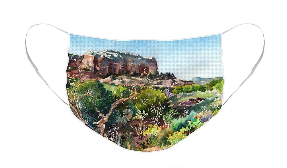 Ghost Ranch New Mexico Painting Face Mask featuring the painting The Spirit of Ghost Ranch by Anne Gifford