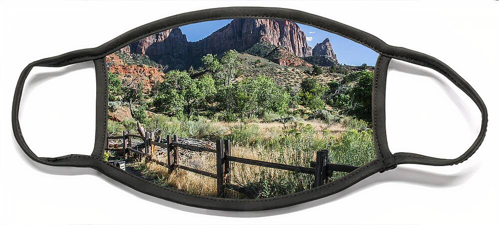 Brush Face Mask featuring the photograph The Watchman Trail-head by Al Andersen