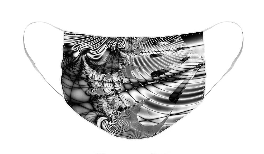 Wingsdomain Face Mask featuring the digital art The Web We Weave by Wingsdomain Art and Photography