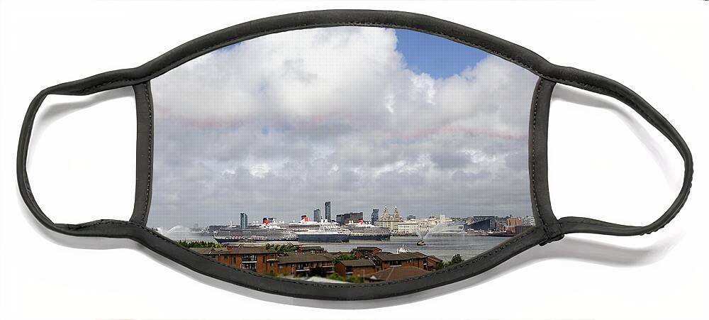 Cunard Face Mask featuring the photograph Three Queens by Spikey Mouse Photography