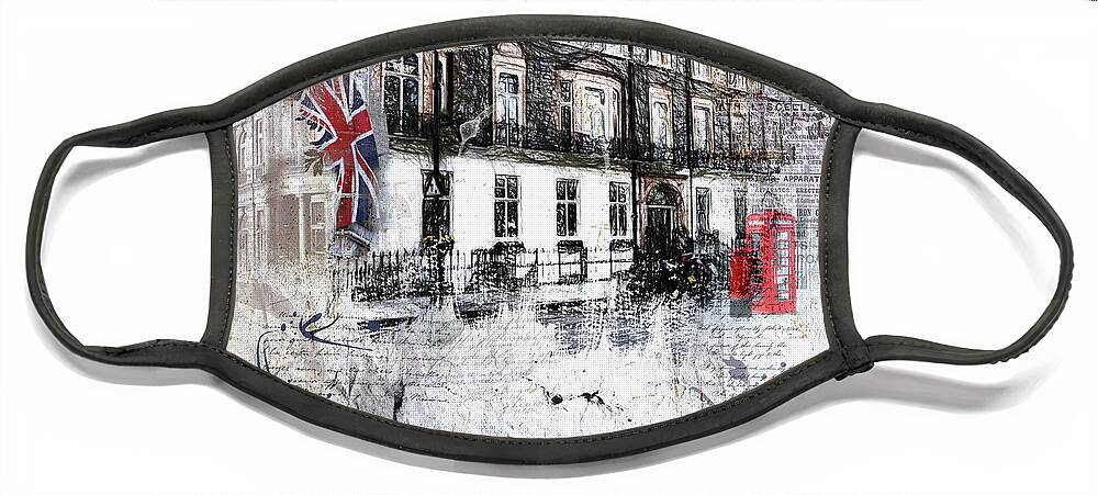 London Face Mask featuring the digital art Timeless by Nicky Jameson
