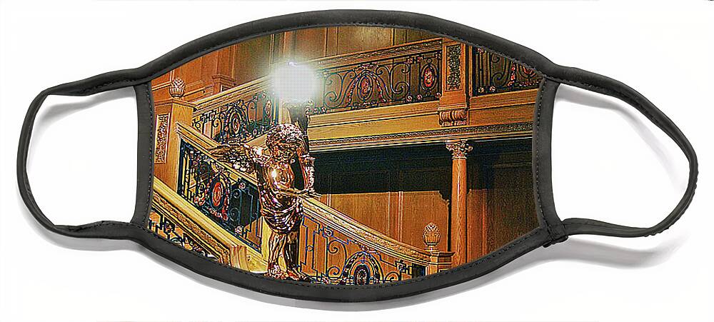 Titanic Face Mask featuring the digital art Titanics Grandeur by DigiArt Diaries by Vicky B Fuller