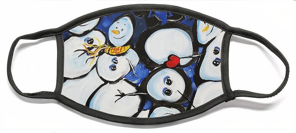 Snow Face Mask featuring the painting To the Beat of a Different Drum by Terri Einer