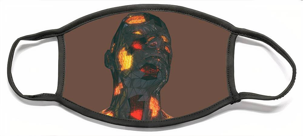Torment Face Mask featuring the digital art Torment by Katherine Smit