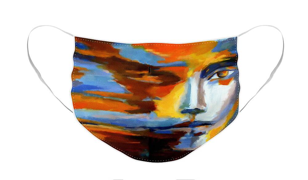 Art Face Mask featuring the painting Transition by Helena Wierzbicki