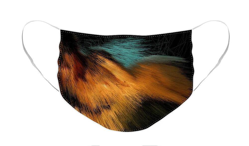 Vorotrans Face Mask featuring the digital art Turquoise Dunes by Stephane Poirier