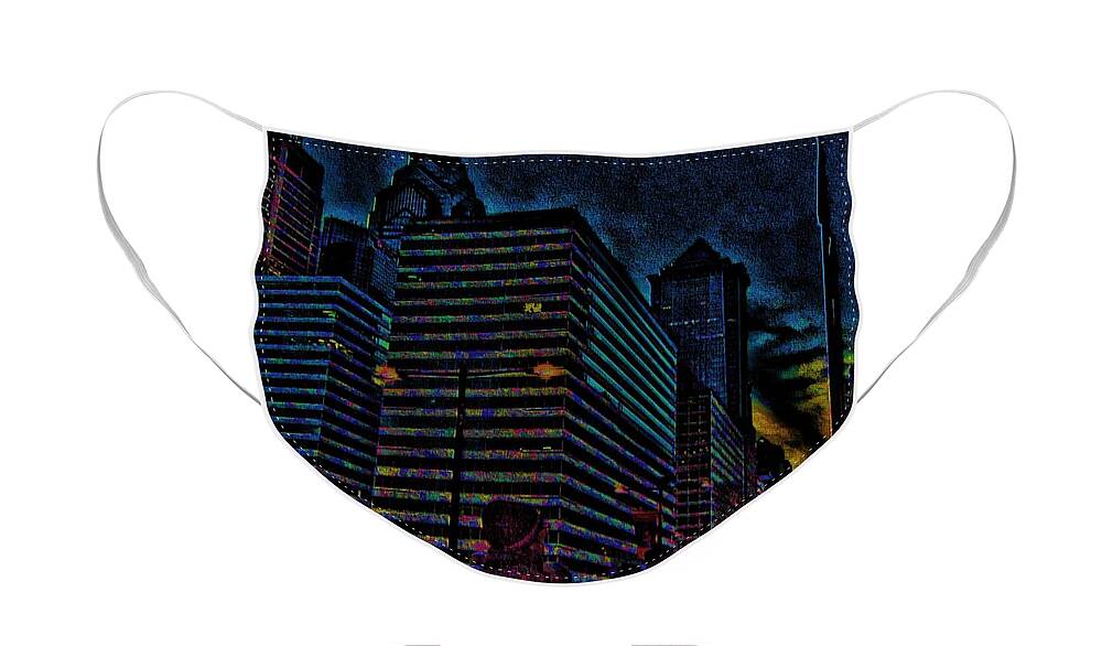 Philadelphia Face Mask featuring the digital art Twilight of Uncertainty by Vincent Green
