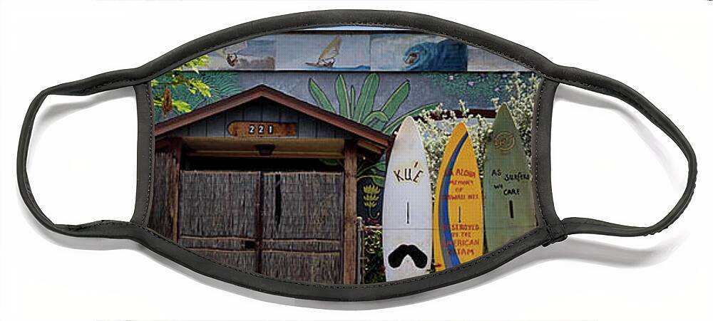 Maui Face Mask featuring the photograph Upcountry Boards by DJ Florek