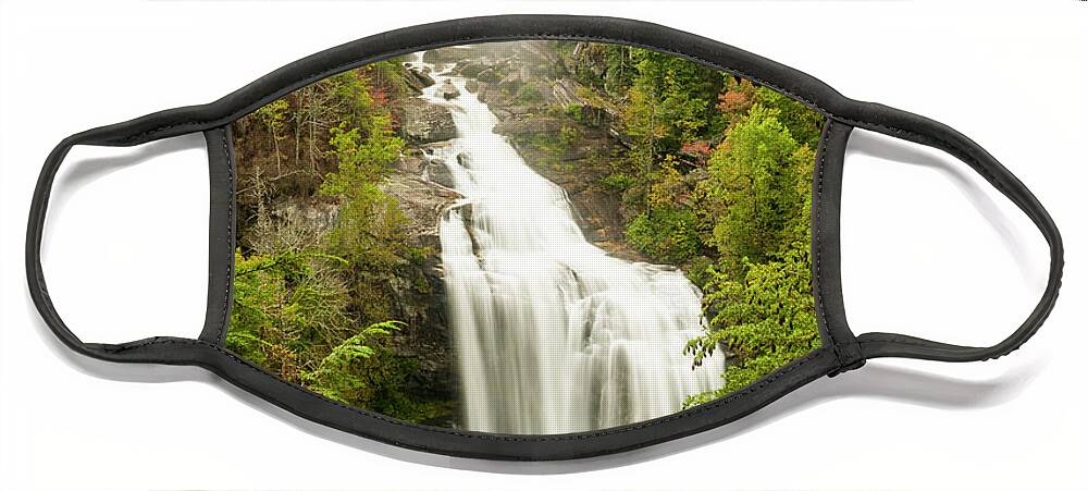Waterfall Face Mask featuring the photograph Upper Whitewater Falls by Rob Hemphill