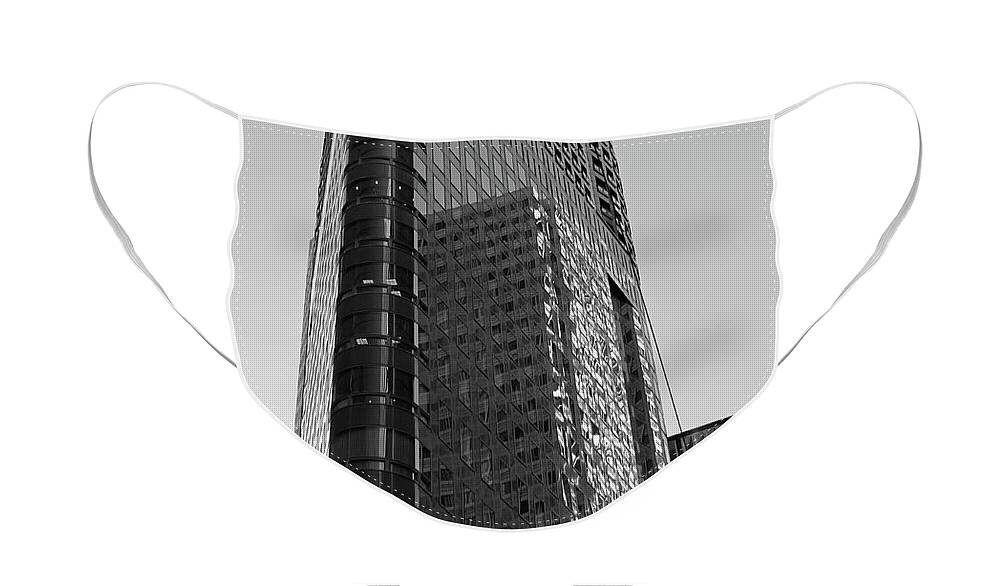 Architecture Face Mask featuring the photograph Urban Reflections by Suzanne Gaff