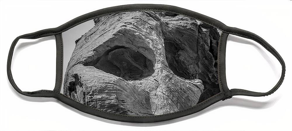 Nevada Face Mask featuring the photograph Valley of Fire IX BW by David Gordon