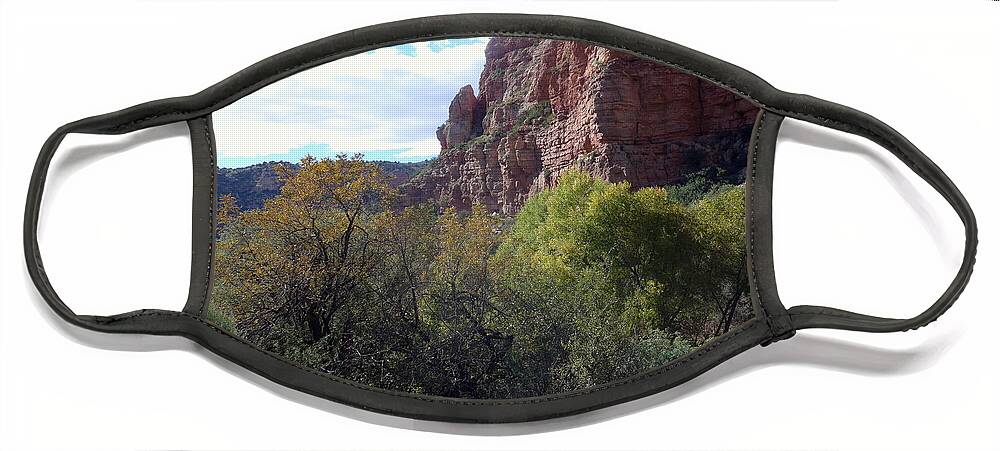 Verde Valley Face Mask featuring the photograph Verde Valley Autumn by Mars Besso
