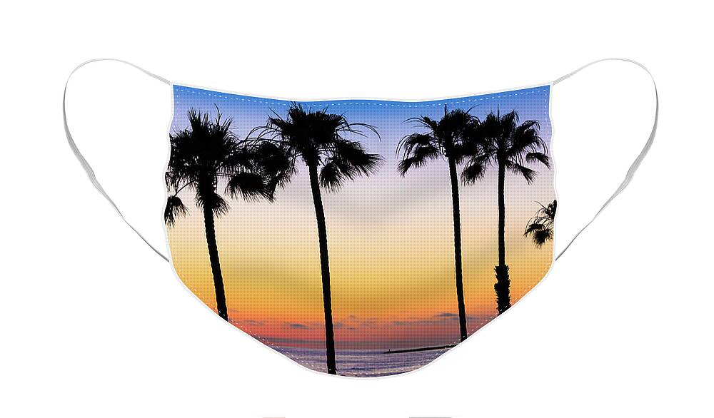 Beach Face Mask featuring the photograph Vibrant Silhouettes by David Levin