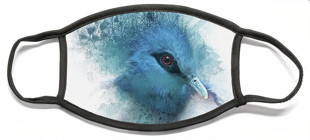 Victoria Crowned Pigeon Face Mask featuring the photograph Victoria Crowned Pigeon by Eva Lechner