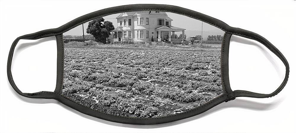 Victorian Face Mask featuring the photograph Victorian Farm House 4th of July Watsonville California by Kathy Anselmo