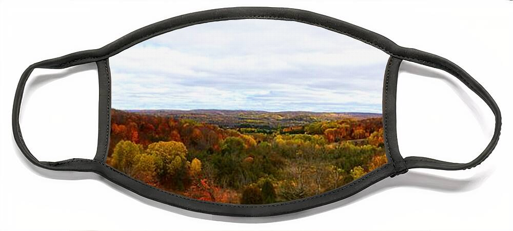 Green Face Mask featuring the photograph View from Kidder Road by Michelle Calkins