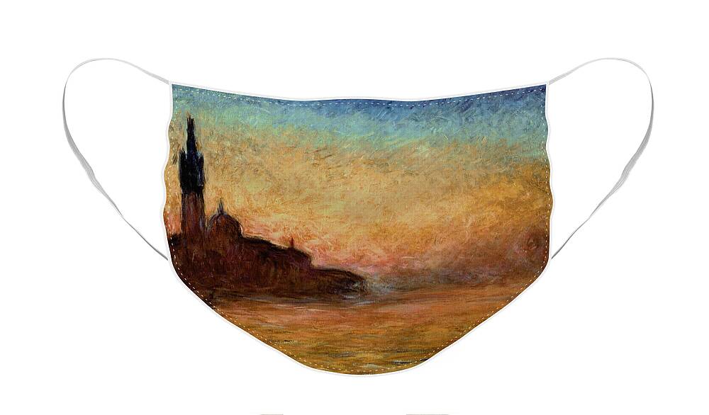 View Face Mask featuring the painting View of San Giorgio Maggiore by Claude Monet