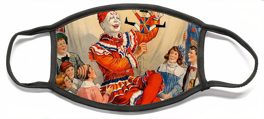 Clowns Face Mask featuring the photograph Vintage Ringling Brothers and Barnum and Bailey Combined Circus by Mark Kiver