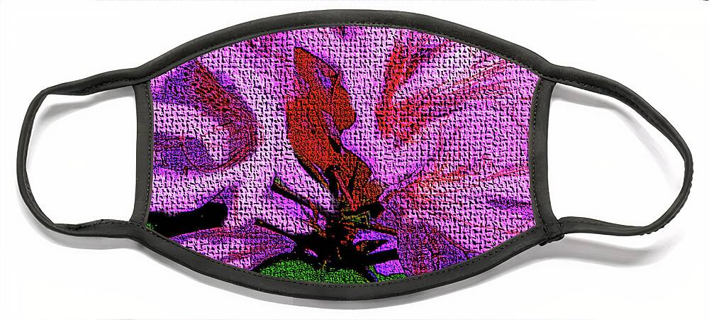 Flowers Face Mask featuring the digital art Violet Azalea by Rod Whyte
