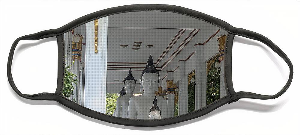 Temple Face Mask featuring the photograph Wat Nakon Sawan Phra Wihan Buddha Images DTHNS0014 by Gerry Gantt