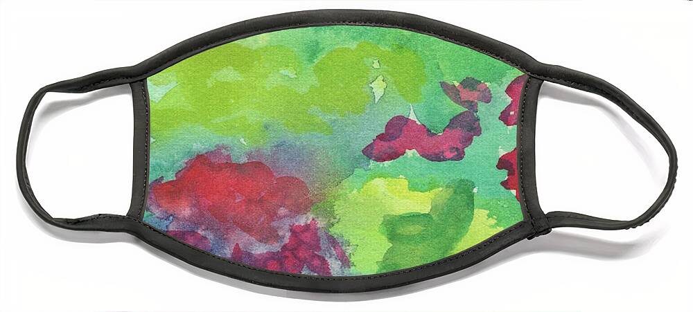 Watercolors Face Mask featuring the painting Watercolor Abstract 2 by Marcy Brennan