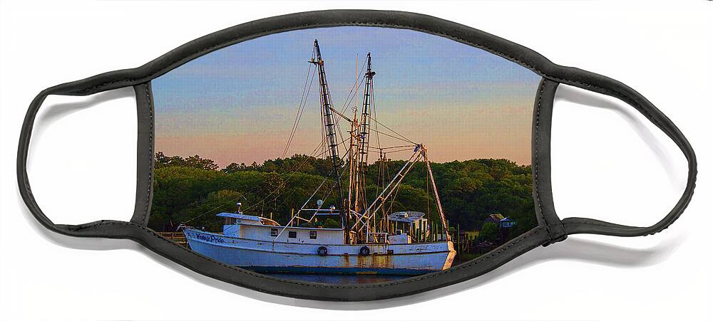 Shrimper Face Mask featuring the photograph Old Shrimper by Roberta Byram