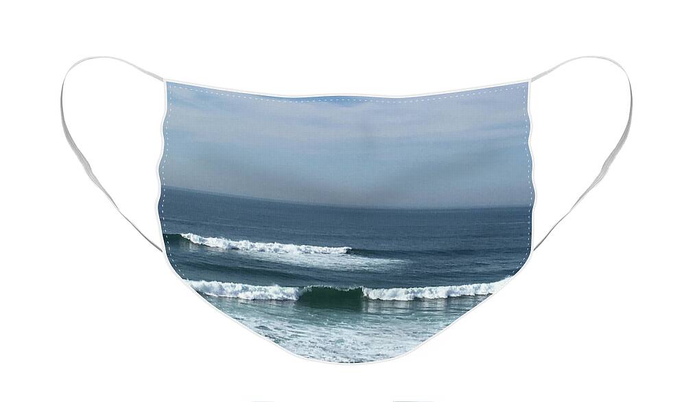 Waves Face Mask featuring the photograph Waves by Susan Grunin