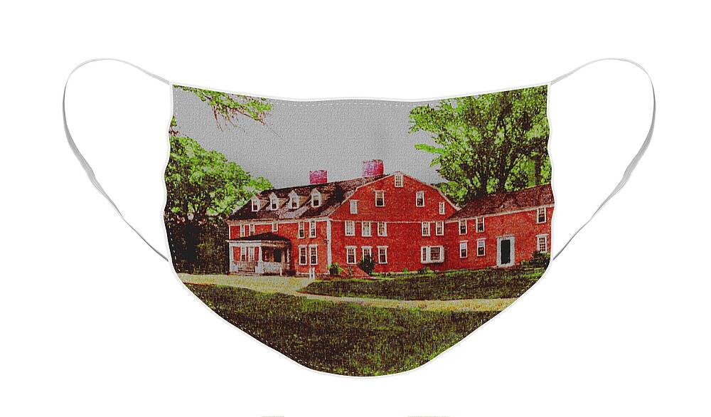 Wayside Inn Face Mask featuring the painting Wayside Inn 1875 by Cliff Wilson