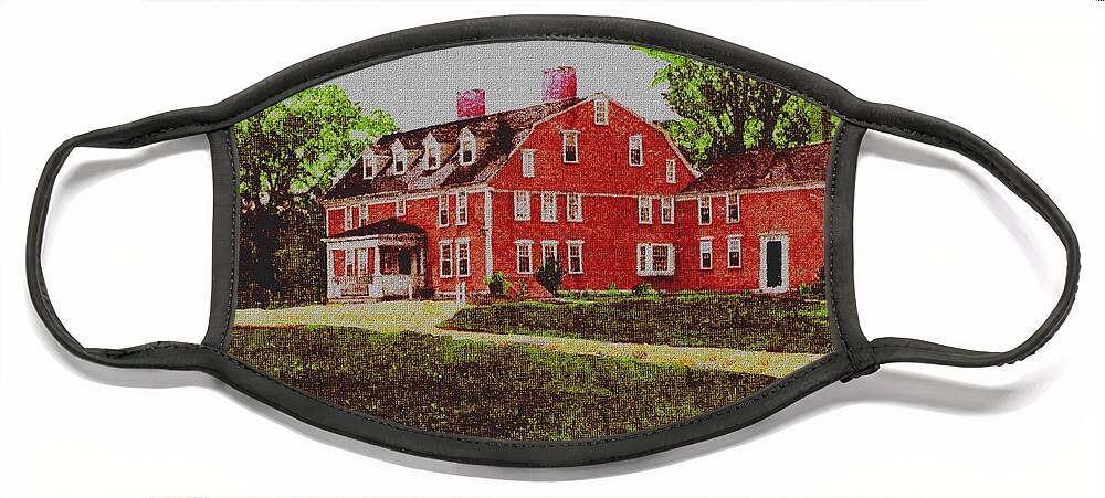 Wayside Inn Face Mask featuring the painting Wayside Inn 1875 by Cliff Wilson
