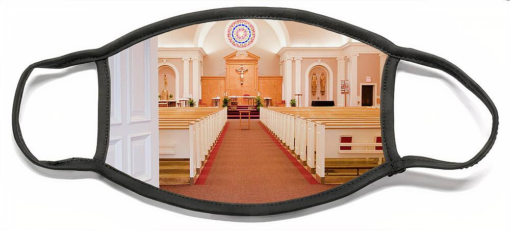 St. James Face Mask featuring the photograph Welcome to the Lord's House by Patty Colabuono