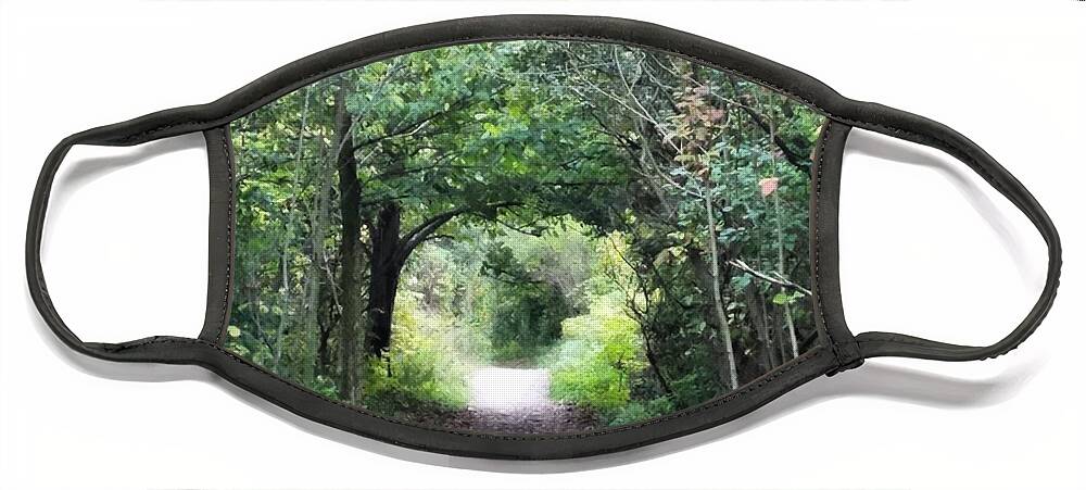 Path Face Mask featuring the photograph Welcome to the Wooded Path by Vic Ritchey