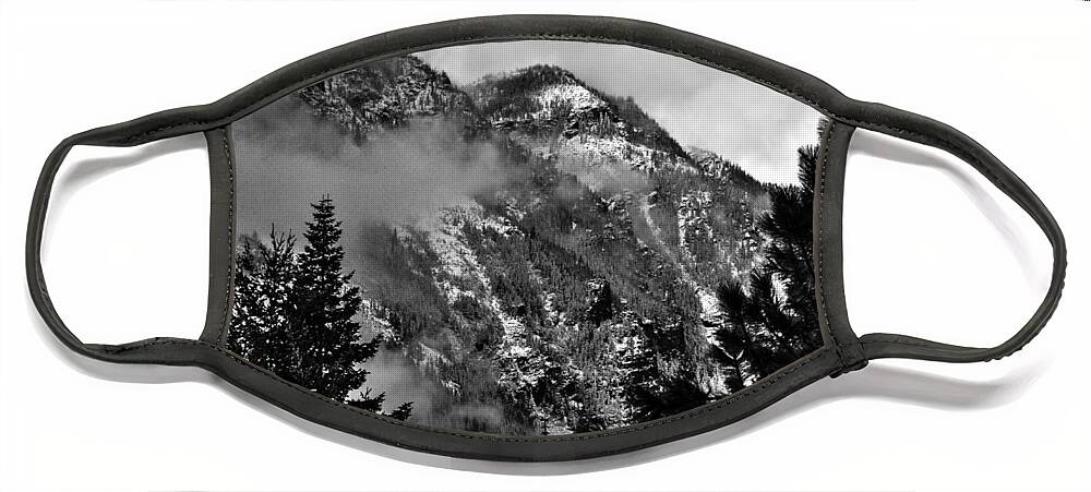 National Face Mask featuring the photograph Wenatchee National Forest Black and White 2 by Pelo Blanco Photo