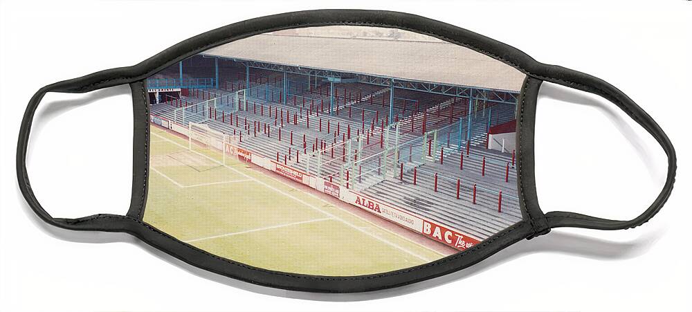 West Ham Face Mask featuring the photograph West Ham - Upton Park - South Stand 1 - April 1991 by Legendary Football Grounds