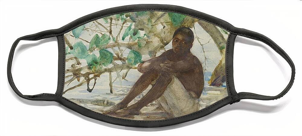 West Face Mask featuring the painting West Indian Boy by Henry Scott Tuke