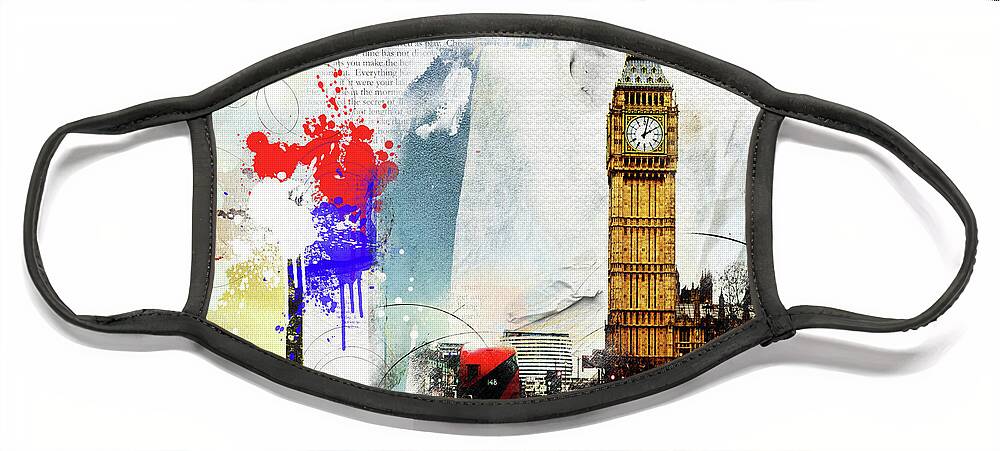 England Face Mask featuring the digital art Westminster by Nicky Jameson