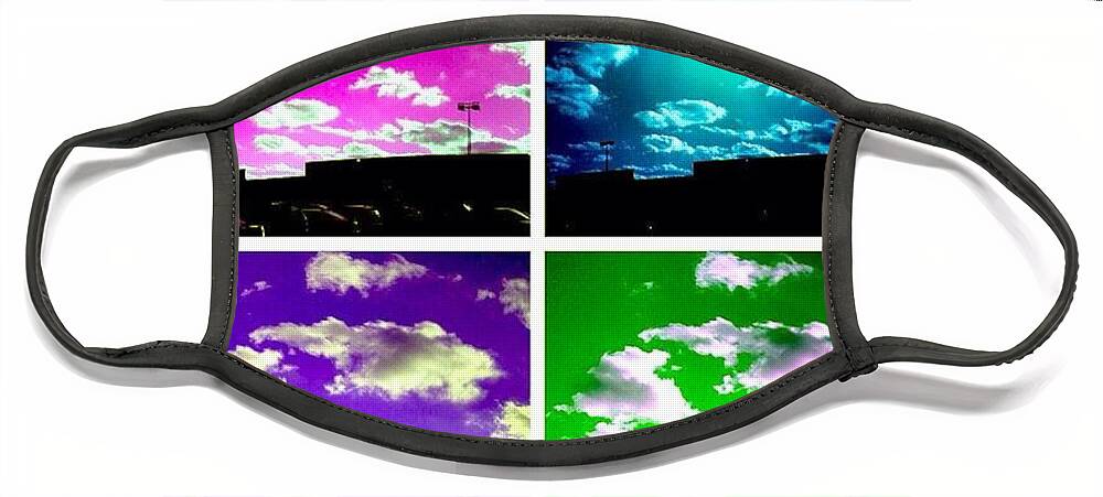 Cloudobsession Face Mask featuring the photograph What Color Is The Sky In Your World by Nick Heap