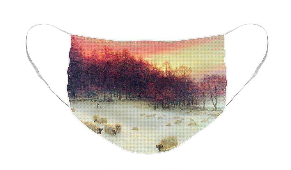 Forest Face Mask featuring the painting When the West with Evening Glows by Joseph Farquharson