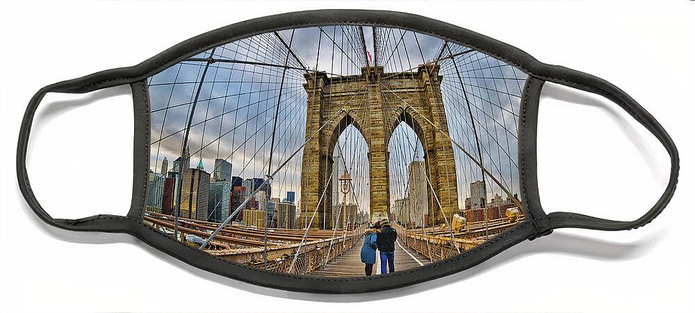 New York City Face Mask featuring the photograph Whirled Wide Web by Neil Shapiro